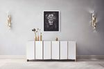 Quadro-Decorativo-Illuminato-Leao-Preto-e-Branco