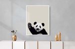 Quadro-Decorativo-Illuminato-Panda-Acenando
