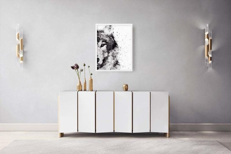 Quadro-Decorativo-Illuminato-Lobo-Aquarela