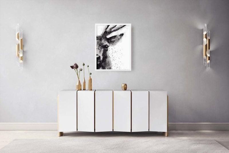 Quadro-Decorativo-Illuminato-Cervo-Aquarela