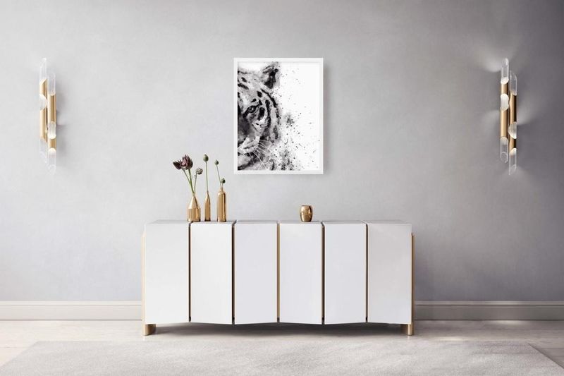 Quadro-Decorativo-Illuminato-Tigre-Aquarela