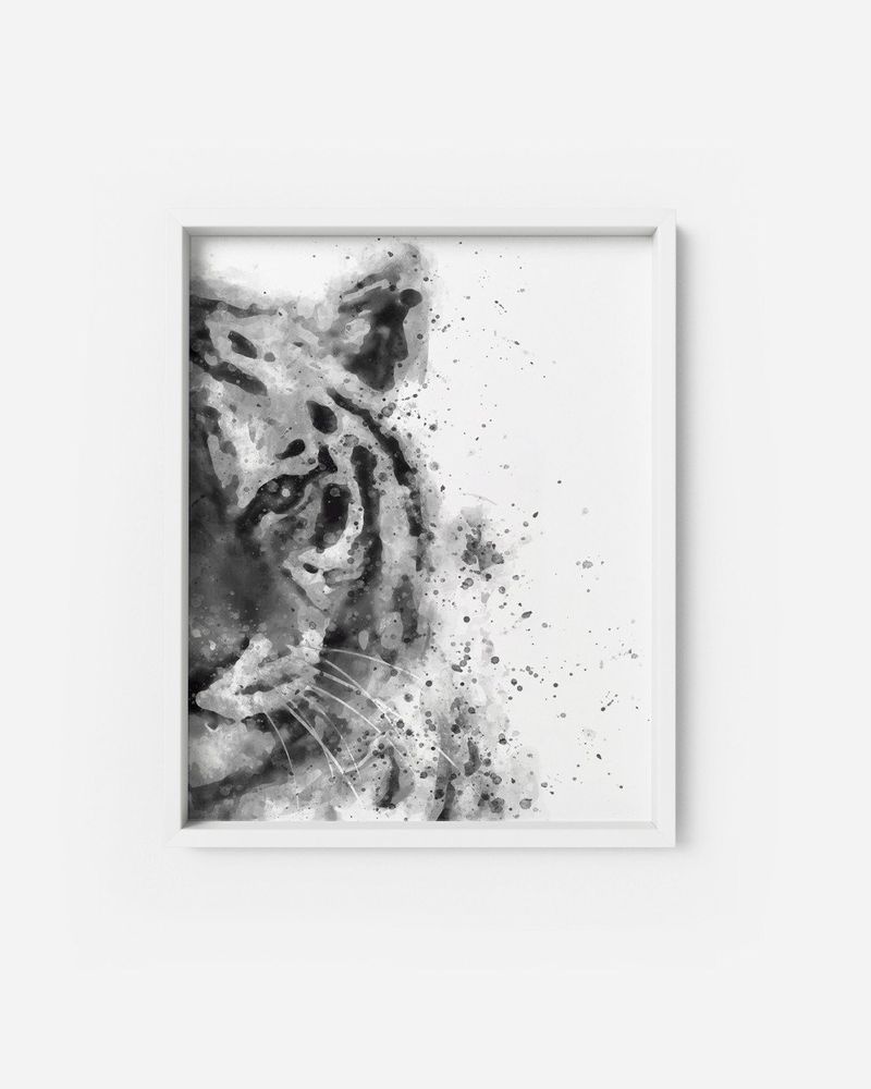 QUADRO-DECORATIVO-ILLUMINATO-TIGRE-AQUARELA
