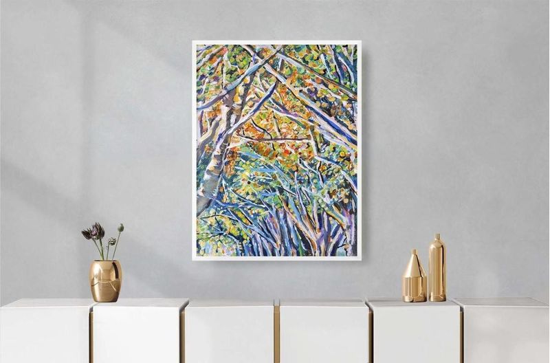 Quadro-Decorativo-Illuminato-Pintura-Arvores