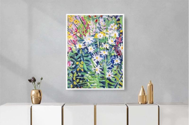 Quadro-Decorativo-Illuminato-Pintura-Flores
