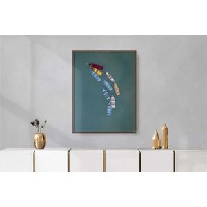 Quadro Decorativo Illuminato Barcos Coloridos
