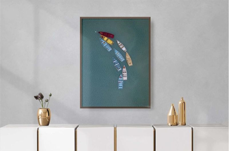 Quadro-Decorativo-Illuminato-Barcos-Coloridos