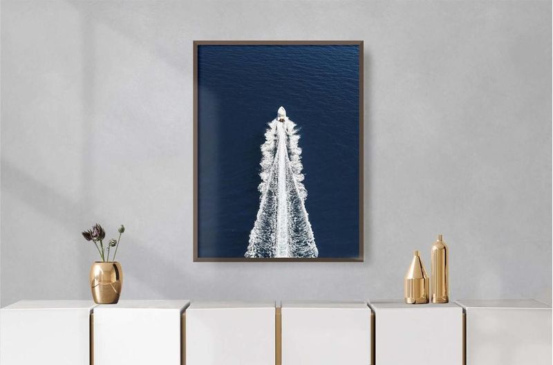 Quadro-Decorativo-Illuminato-Lancha-no-Mar