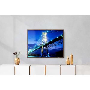 Quadro Decorativo Illuminato Canvas Ponte Hercílio Luz ao Anoitecer