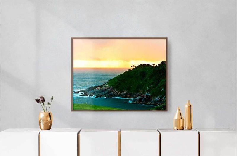 Quadro-Decorativo-Illuminato-Canvas-Praia-Florianopolis-Amanhecer