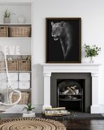 QUADRO-DECORATIVO-ILLUMINATO-LEOA-PRETO-E-BRANCO