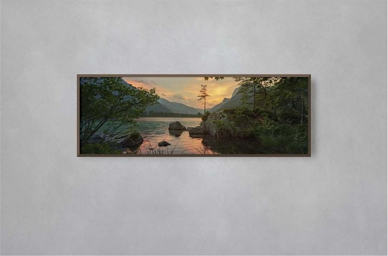 Quadro Decorativo Illuminato Paisagem Anoitecer nas Montanhas-ns_170558_1