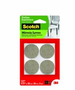 FELTRO-SINTETICO-PARA-MOVEIS-LEVES-3M-SCOTCH-REDONDO-MARROM-GRANDE-4-UNIDADES