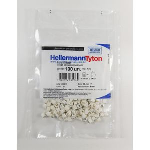 Marcador Anilha Para Cabos 0,5mm a 6mm Hellermanntyton Mhg 2/5-9 Branco