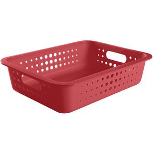 Cesto Organizador OU Tamanho G Baixo Vermelho 9L
