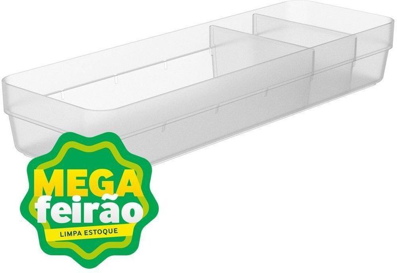 Caixa Organizadora de Gavetas OU Logic com 3 Divisórias