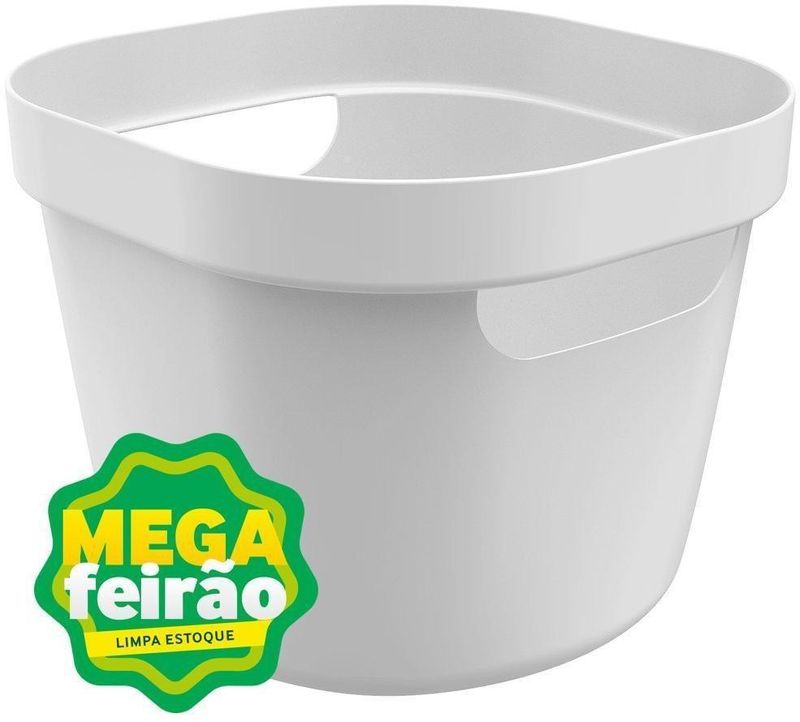 Cesto Organizador de Roupas OU Quadrado Branco Flex 4L