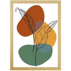Quadro Decorativo Belchior Orgânico 8 Com Vidro 50x70cm