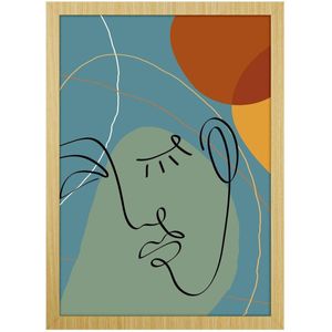 Quadro Decorativo Belchior Orgânico 7 Com Vidro 50x70cm