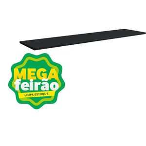 Prateleira Decorativa Multivisão MDP Preta 30x120cm