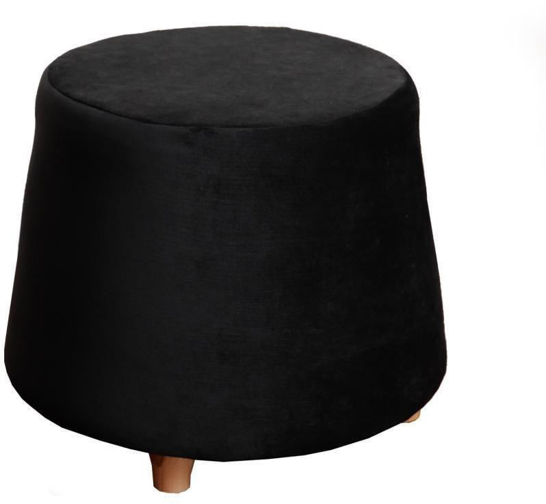 Puff-Redondo-Inclinado-Napoli-RD-Preto-Suede