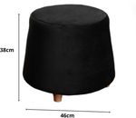 Puff-Redondo-Inclinado-Napoli-RD-Preto-Suede