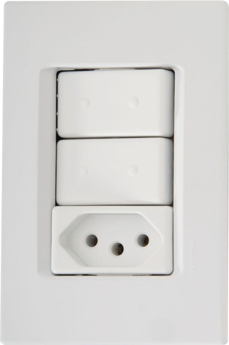 Interruptor Tramontina Paralelo 2 Polos e 1 Tomada 10A-ns_171411_1