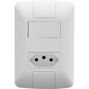 Interruptor Tramontina 2 Polos e 1 Tomada 10A Branco