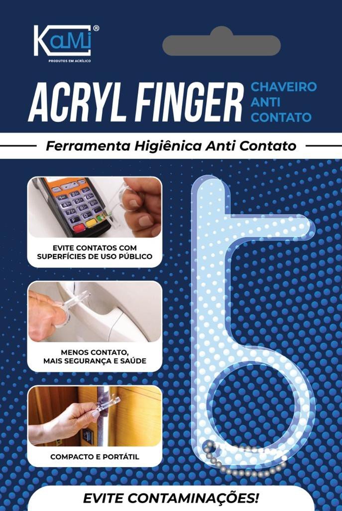 CHAVEIRO-ANTI-CONTATO-ACRYL-FINGER-ACRILICO-KAMI