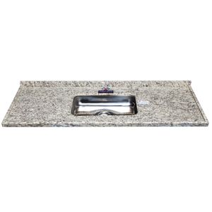 Pia de Cozinha com Cuba Venturini de Granito Pop Arabesco 120x55cm