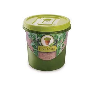 Pote Plástico Organizador Para Erva Mate com Rosca Plasutil 1,8L