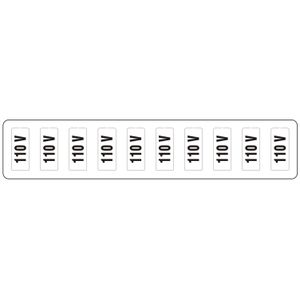 Placa de Sinalização 110V Ps Branco Kami 5x25cm