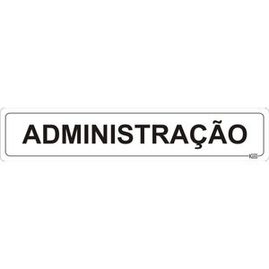 Placa de Sinalização Administração - Ps Branco - Kami 5x25cm