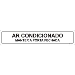 Placa de Sinalização Ar Condicionado - Ps Branco - Kami 5x25cm