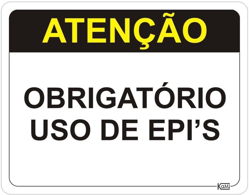 Placa-de-Sinalizacao-Atencao-Uso-Obrigatorio-de-Epis-Ps-Bra-Kami-23x18cm