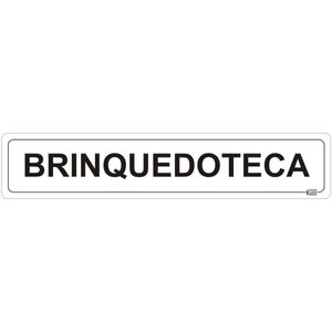 Placa de Sinalização Brinquedoteca - Ps Branco - Kami 5x25cm