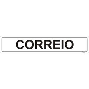 Placa de Sinalização Correio - Ps Branco - Kami 5x25cm Kami