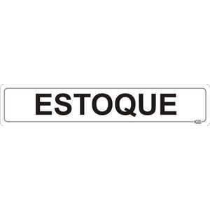 Placa Sinalização Estoque - Ps Branco - 5X25 Kami
