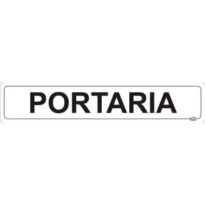 Placa de Sinalização Portaria - Ps Branco - Kami 5x25cm