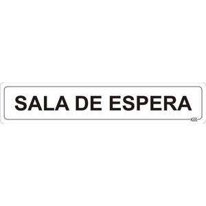 Placa de Sinalização Sala Espera - Ps Branco - Kami 5x25cm