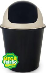 Lixeira-3L-Usual-Oscilante-Preta