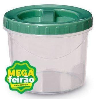 Pote Plástico com Tampa Rosca Usual Transparente 700ml