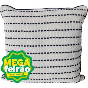 Almofada Tecelagem Mello Marselle Preta 45x45cm
