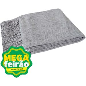 Manta Para Sofá Tecelagem Mello Lorena Prata 120x180cm