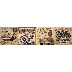 Faixa Decorativa Retangular Cerâmica Gabriella Motors Gvt07 8,5X35cm