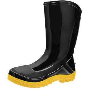 Bota PVC Marluvas Vulcanizada Preto e Amarelo Tamanho 37