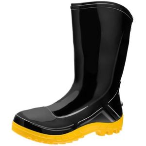 Bota PVC Marluvas Vulcanizada Preto e Amarelo Tamanho 40