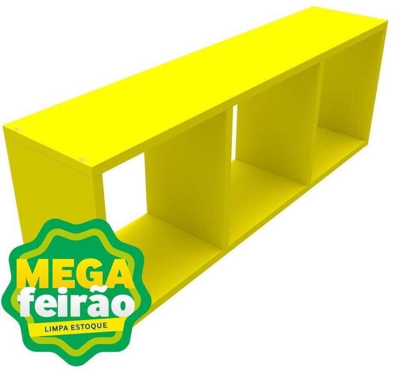 Nicho-Decorativo-Cubo-MontFacil-Color-Amarelo-80x285x175cm