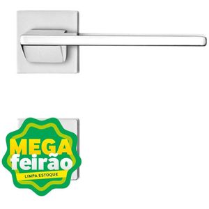 Fechadura Papaiz  Chave interna R204 MZ440  Cromado Acetinado