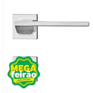 Fechadura Papaiz Chave Banheiro R205 MZ440  Cromado Acetinado