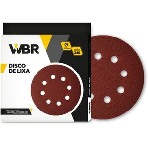 Disco de Lixa Grão 240 WBR 225mm Pacote com 10 Unidades
